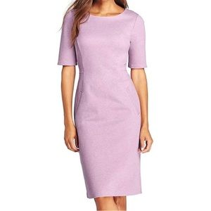 Lands End Comfortable Lilac/Lavender Sheath Dress WITH POCKETS! 0p